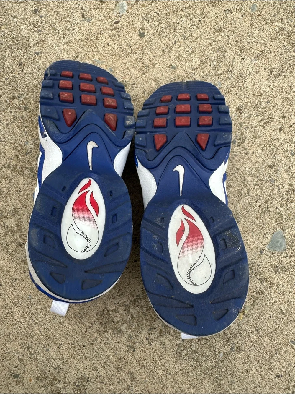 Nike Kids White, Blue & Red Strap Sneakers